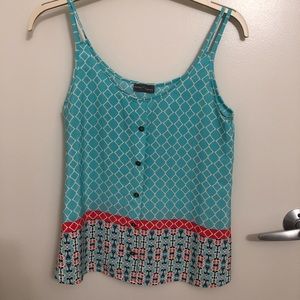 Market & Spruce aqua patterned size S tank top